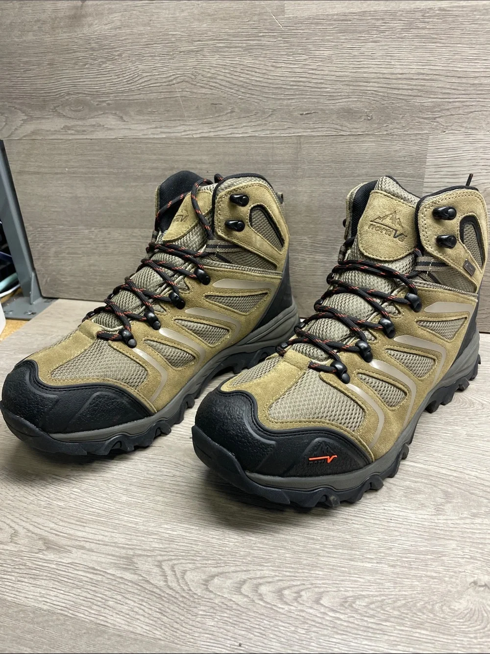 Men's Tan and Black Rugged Trail Hiking Boots #1072